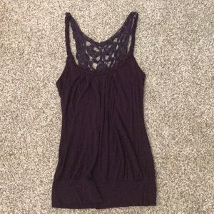 Love culture lace back tank top
